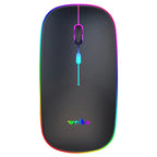 Mouse Sem Fio Silencioso Ergonômico Recarregável com LED RGB