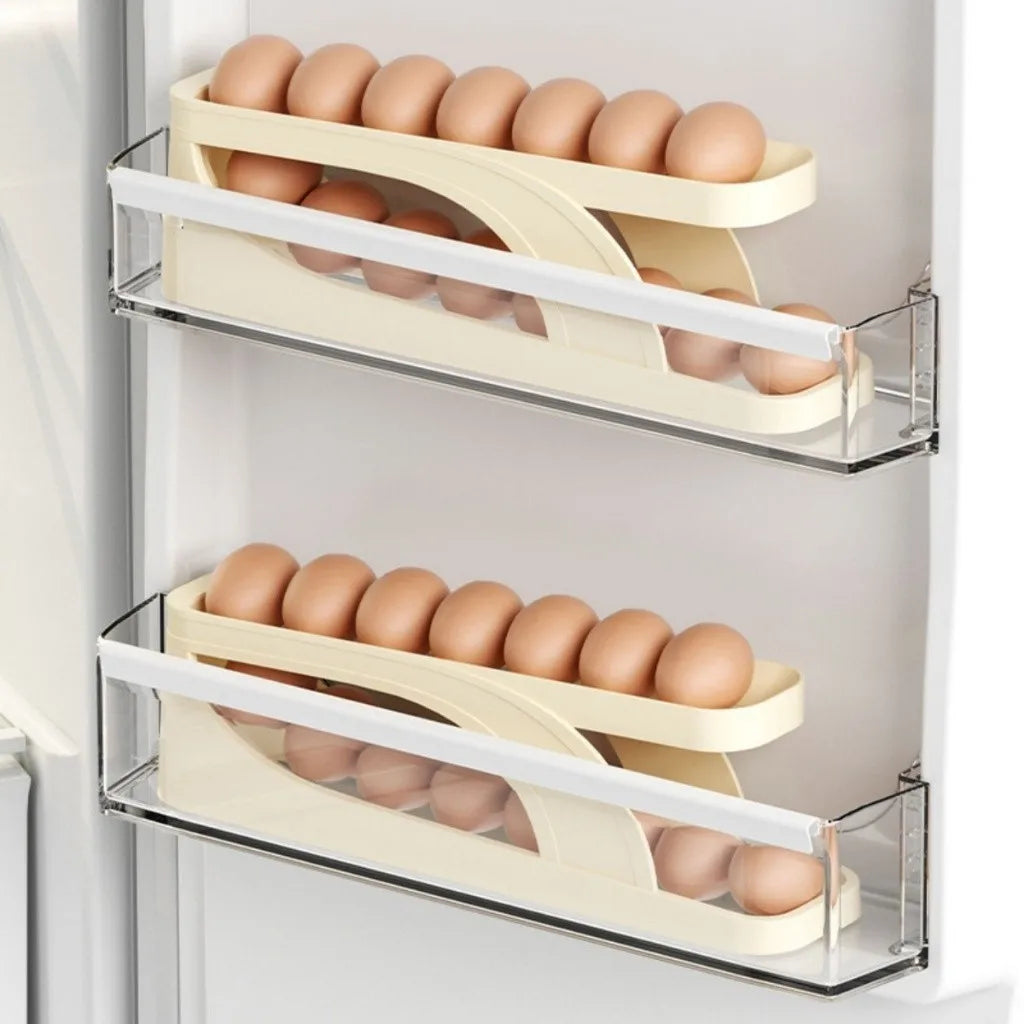 Dispensador Automático de Ovos 2 Andares | Organizador de Geladeira e Bancada