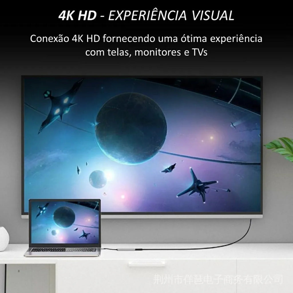 Hub USB-C 6 em 1 com HDMI 4K para Mac e Notebooks