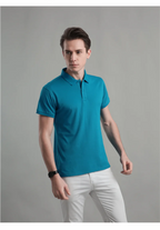 Camisa Polo Masculina Bordada | Estilo Business Casual Respirável