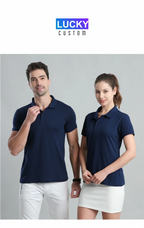 Camisa Polo Masculina Bordada | Estilo Business Casual Respirável