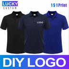 Camisa Polo Masculina Bordada | Estilo Business Casual Respirável