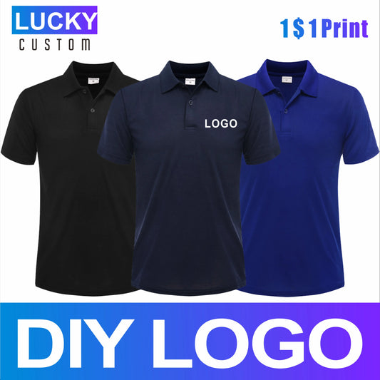 Camisa Polo Masculina Bordada | Estilo Business Casual Respirável