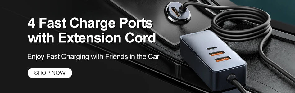 Carregador Veicular Baseus 30W com Carregamento Rápido QC4.0 e USB-C