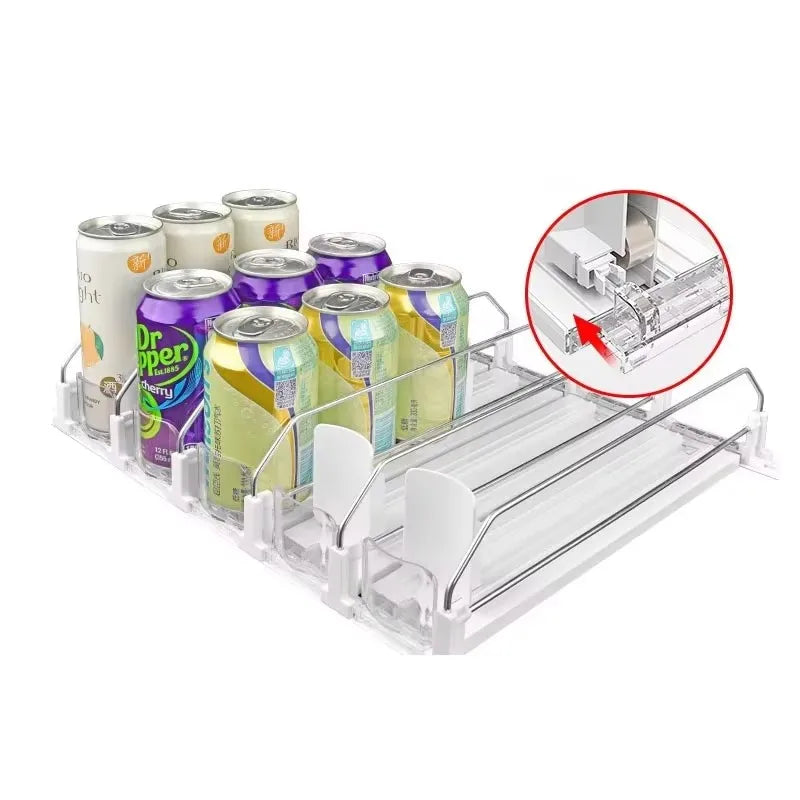 Organizador de Bebidas com Mola para Geladeira