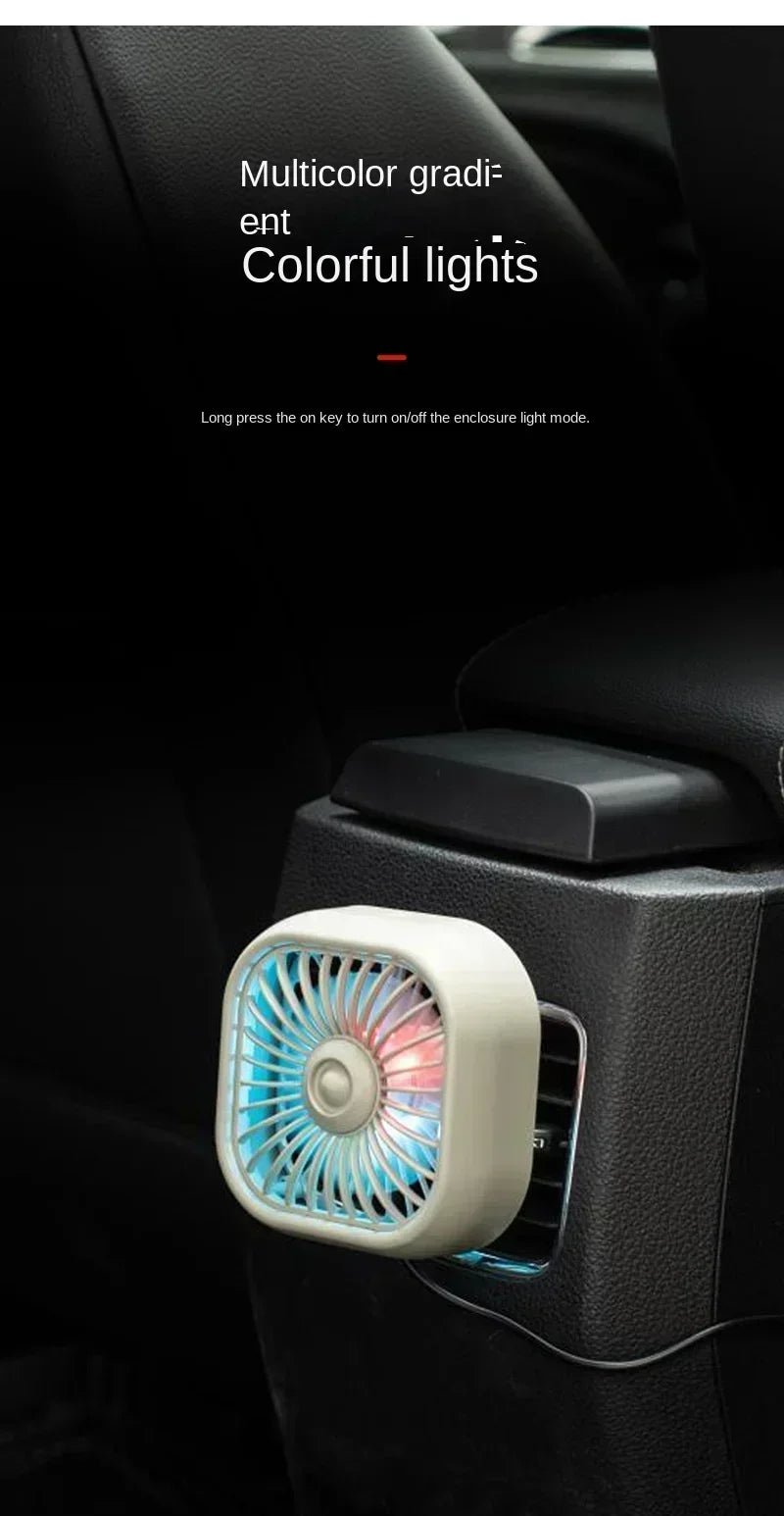 Mini Ventilador USB para Carro | Resfriamento Rápido e Silencioso