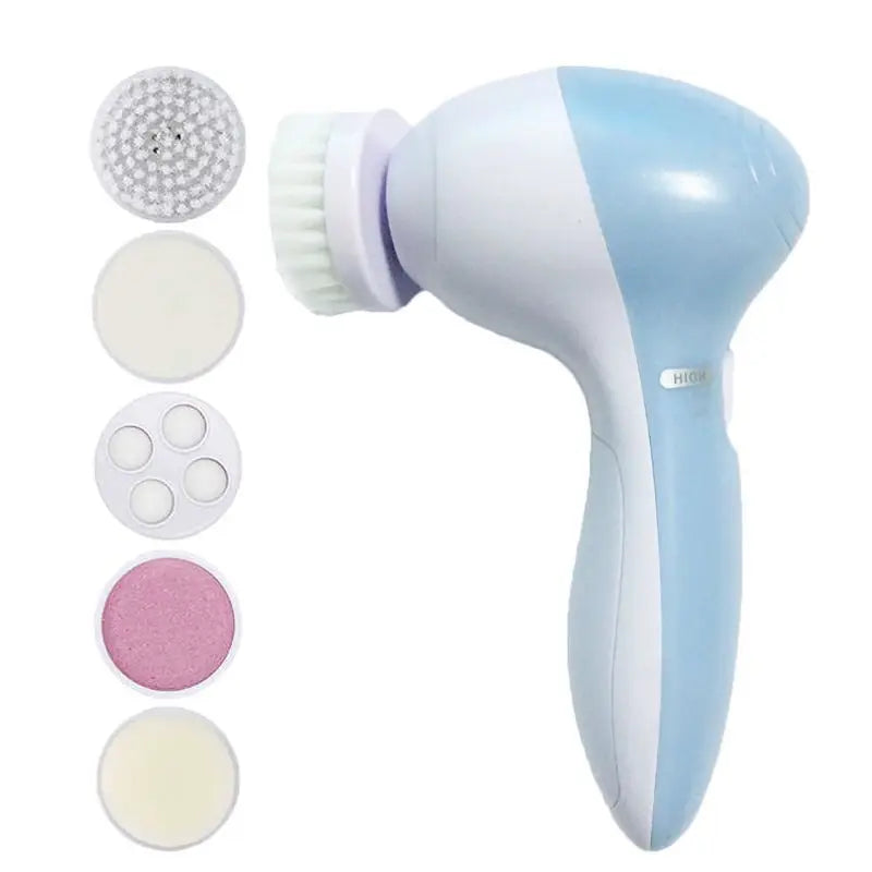 Kit Limpeza Facial 5 em 1 — Escova + Massageador + Remove Cravos