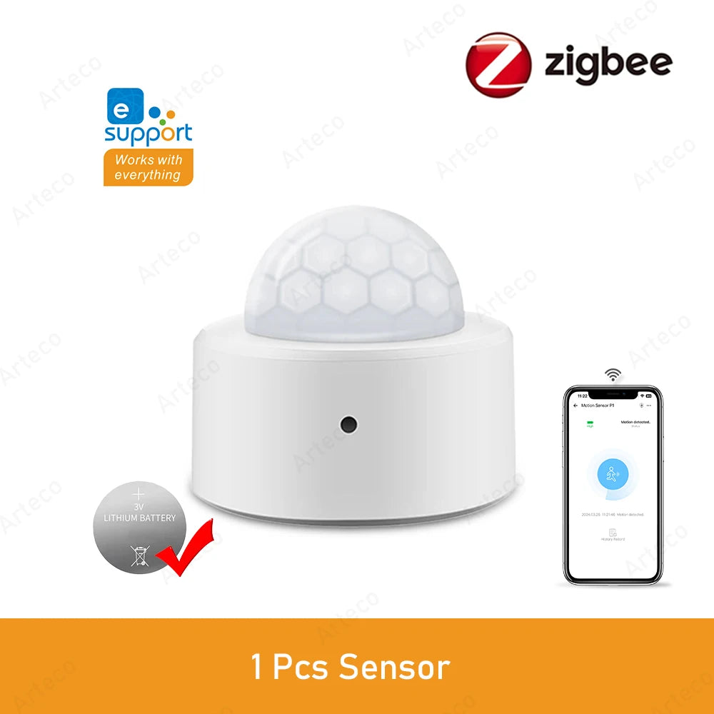 Sensor de Movimento PIR Inteligente ZigBee 3.0