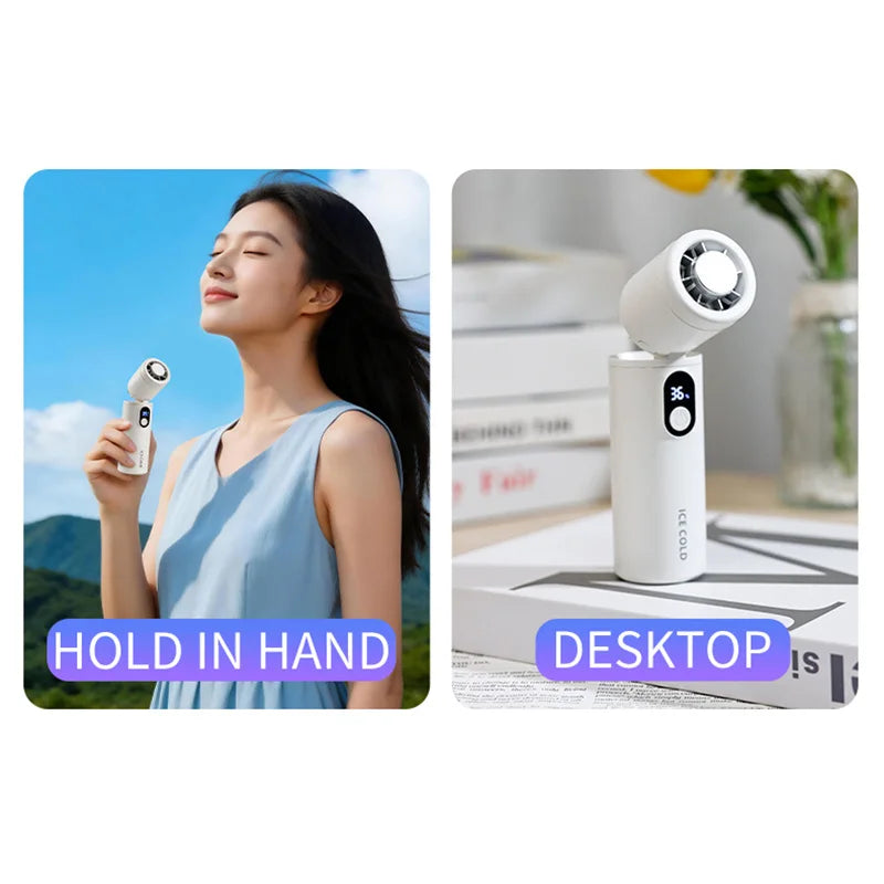 Ventilador de Mão Portátil Lenovo Recarregável