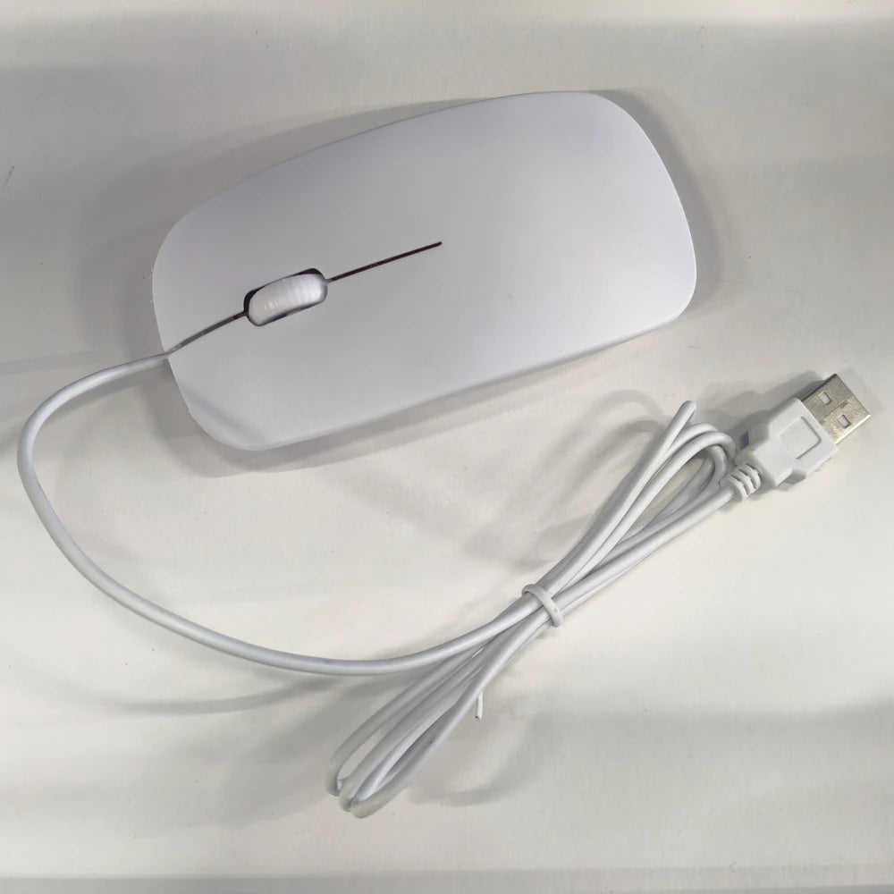 Mouse com Fio USB Ergonômico Ultrafino 1200 DPI