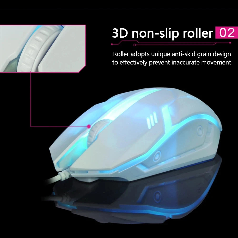 Mouse Gamer com Fio Limei S1 LED RGB USB 1200 DPI
