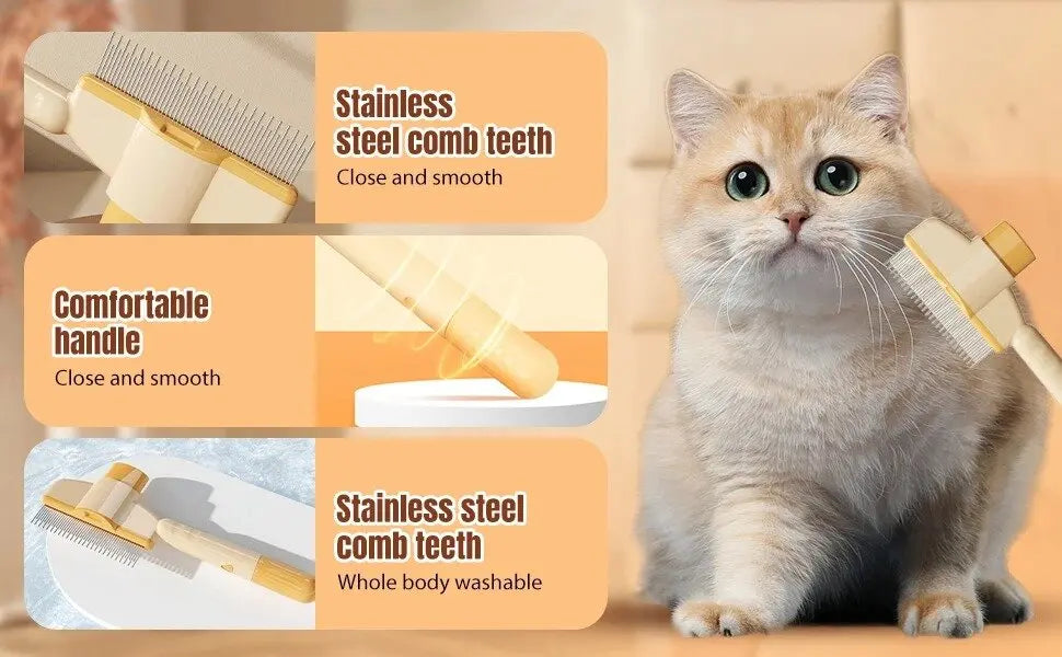 Escova Removedora de Pelos para Cães e Gatos | Limpeza Fácil