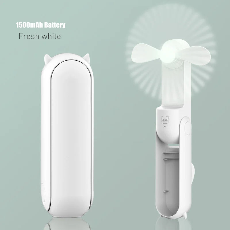 Mini Ventilador Recarregável USB 2000mAh Silencioso Himist