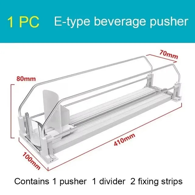 Organizador de Bebidas com Mola para Geladeira