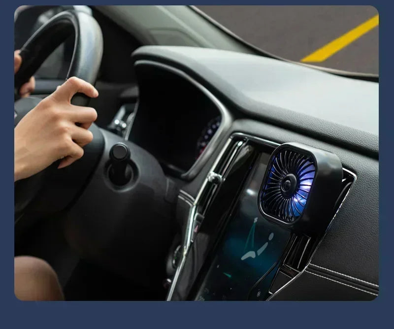 Mini Ventilador USB para Carro | Resfriamento Rápido e Silencioso