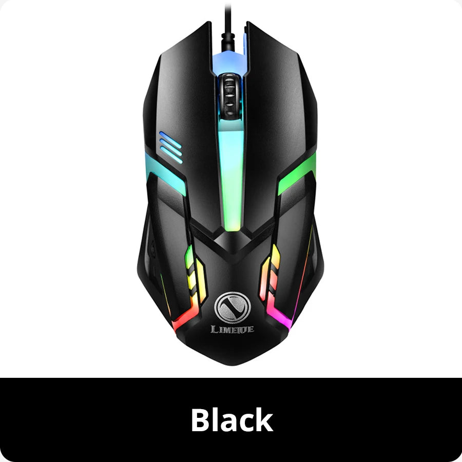 Mouse Gamer com Fio Limei S1 LED RGB USB 1200 DPI