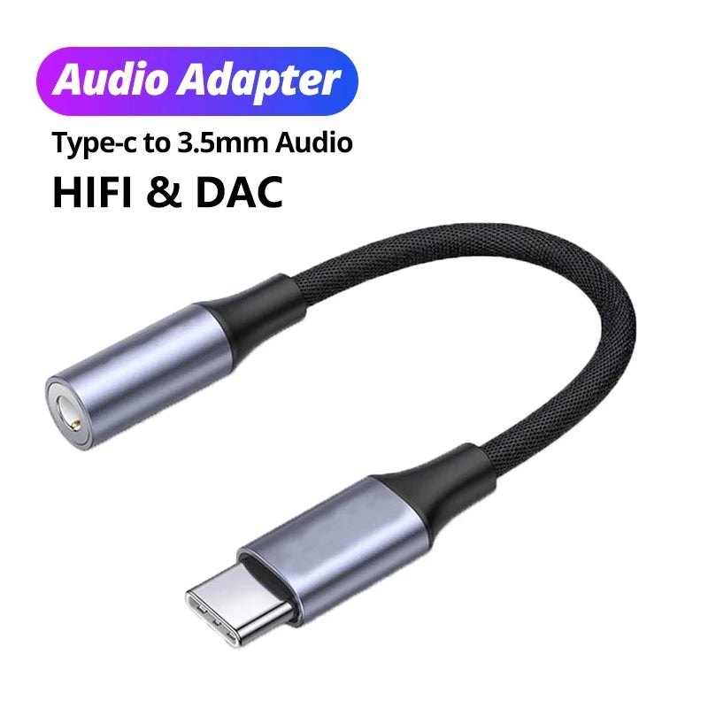 Cabo Adaptador USB-C para P2 3,5mm | Áudio para Fone de Ouvido