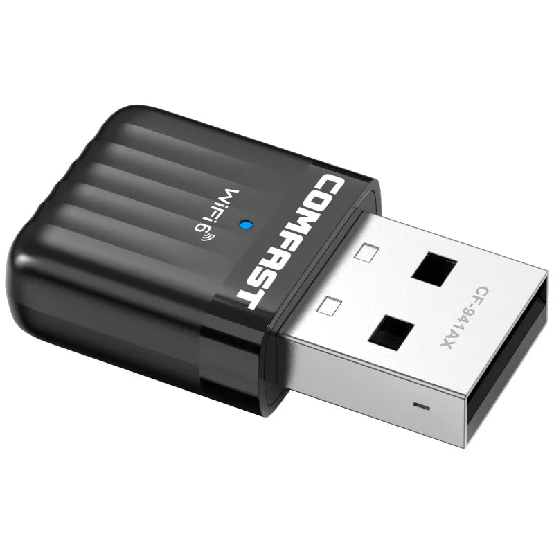 Adaptador USB Wi-Fi 6 COMFAST Mini Sem Driver 600Mbps