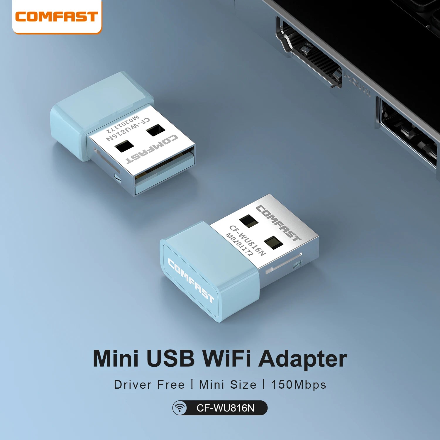 Adaptador USB Wi-Fi 6 COMFAST Mini Sem Driver 600Mbps
