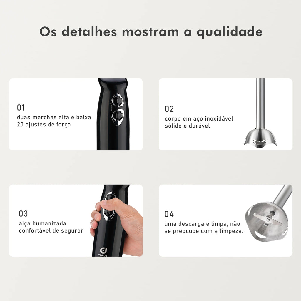 Mini Liquidificador Portátil Elétrico 127V/220V