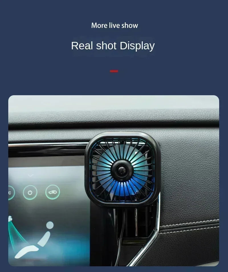 Mini Ventilador USB para Carro | Resfriamento Rápido e Silencioso