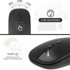 Mouse Gamer Bluetooth + 2.4GHz Modo Duplo Recarregável