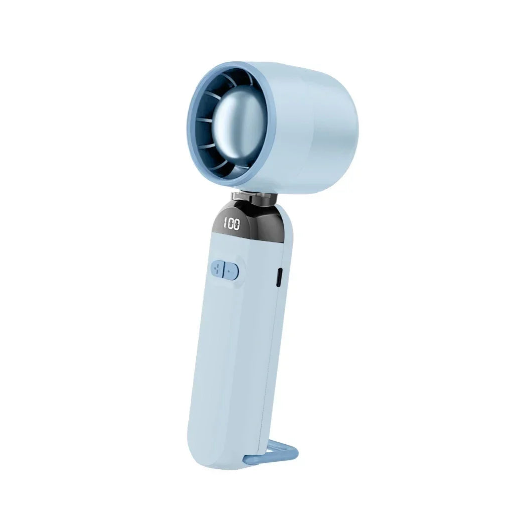 Mini Ventilador Portátil 6000mAh com 100 Velocidades e Display LED