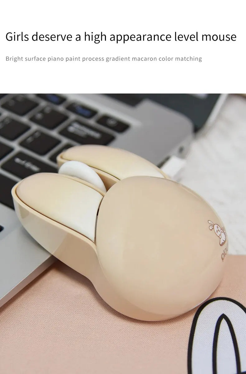Mouse Sem Fio Silencioso MOFII Design Coelho Fofo 1200 DPI