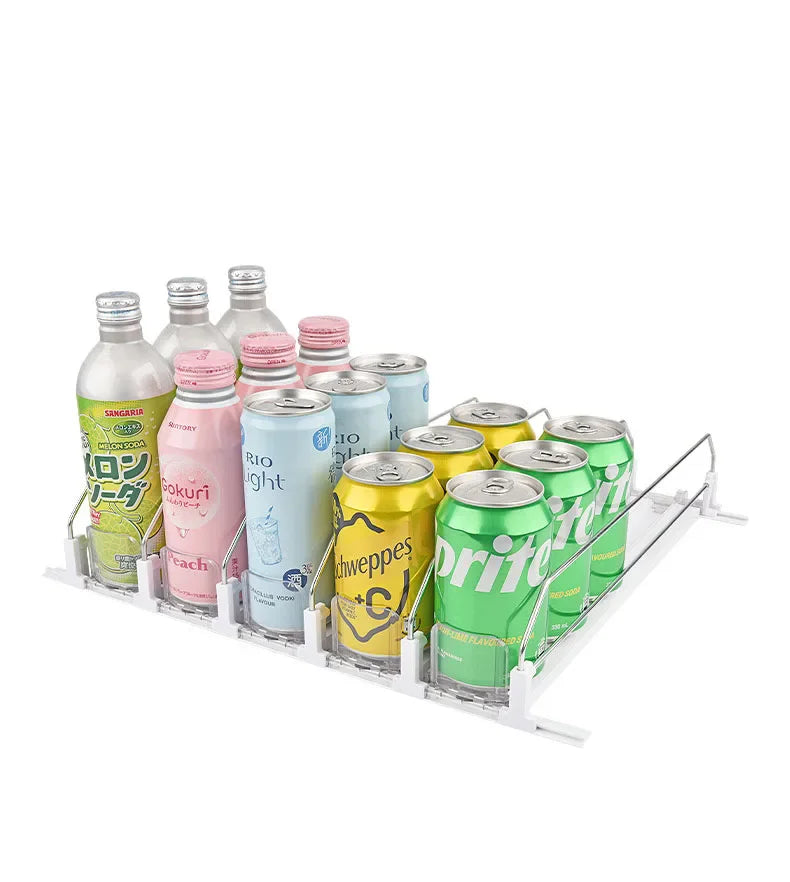 Organizador de Bebidas com Mola para Geladeira