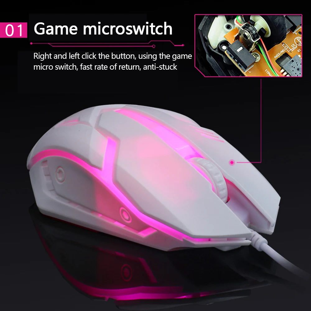 Mouse Gamer com Fio Limei S1 LED RGB USB 1200 DPI
