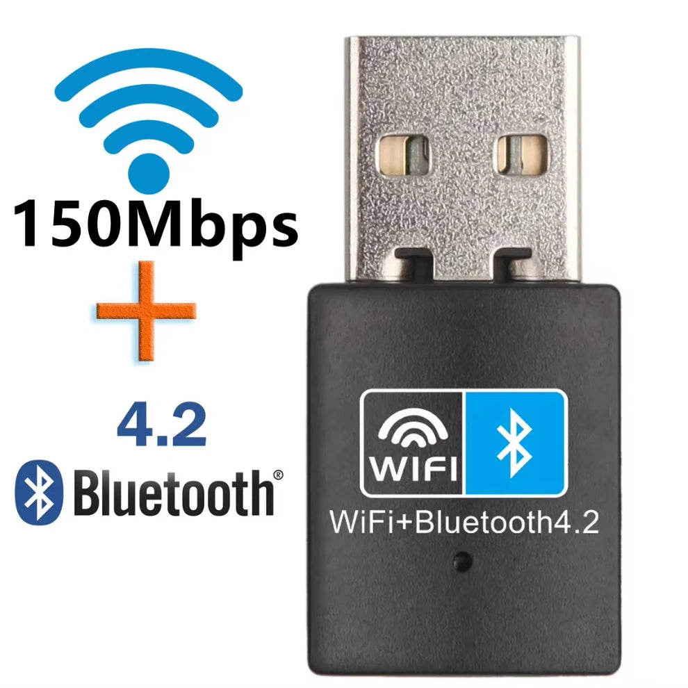 Adaptador USB Wi-Fi + Bluetooth 2 em 1 600Mbps Dual Band