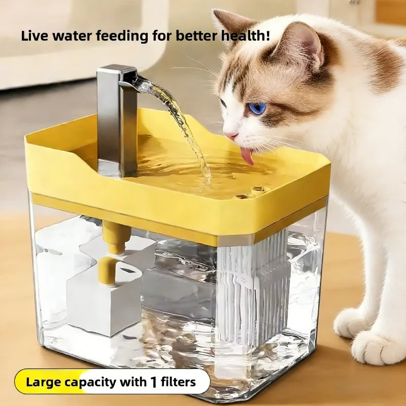 Bebedouro Automático para Gatos 1,5L com Filtro | Água Sempre Fresca
