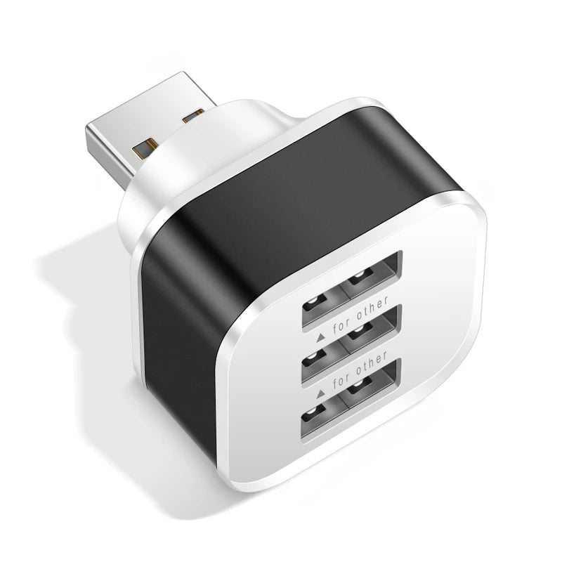 Adaptador USB 3 em 1 com 3 Portas USB 2.0