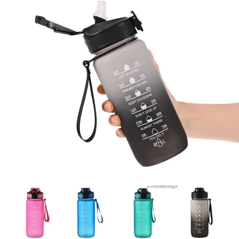 Garrafa de Água Motivacional 700ml com Canudo | Esportes e Atividades ao Ar Livre