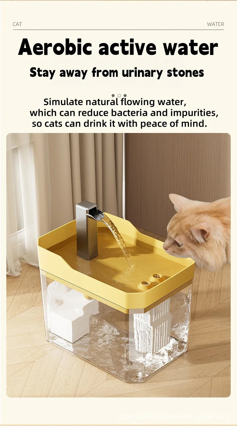 Bebedouro Automático para Gatos 1,5L com Filtro | Água Sempre Fresca