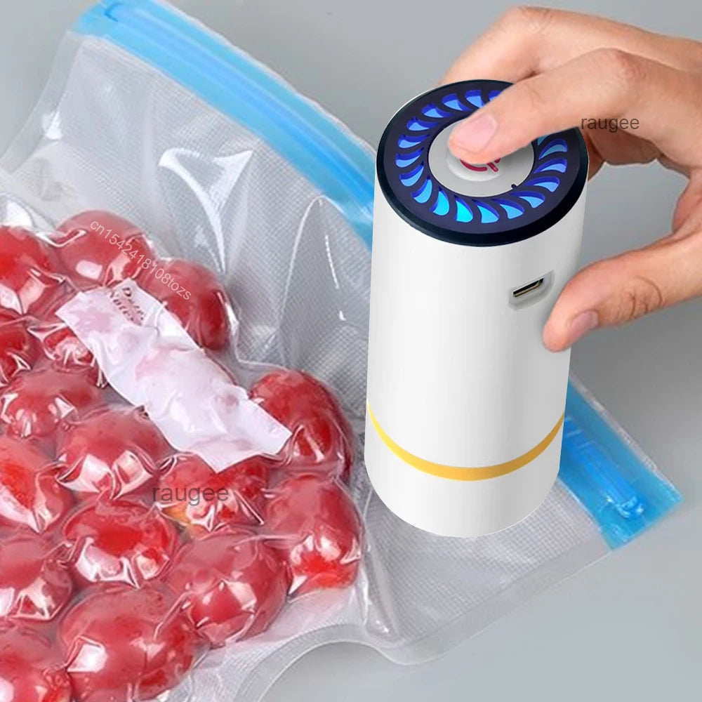 Mini Bomba de Vácuo Elétrica Recarregável para Conservação de Alimentos
