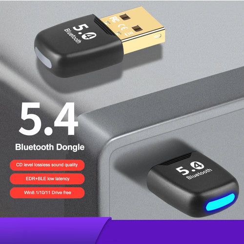 Adaptador Bluetooth 5.4 USB para PC | Dongle Receptor Sem Fio