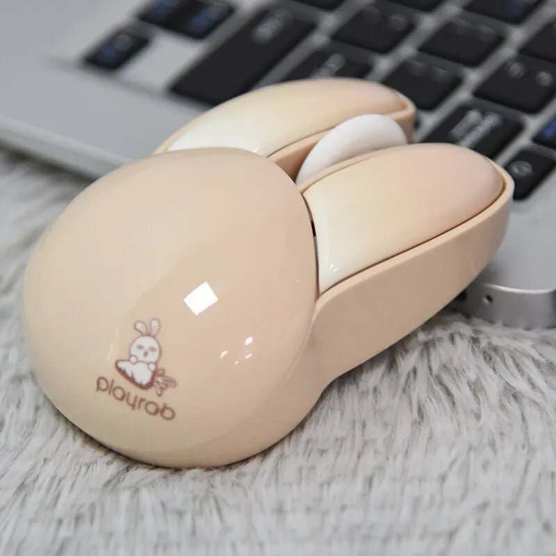 Mouse Sem Fio Silencioso MOFII Design Coelho Fofo 1200 DPI