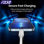 Cabo Carregador USB para iPhone com Carregamento Rápido 2.4A | 1m, 2m ou 3m
