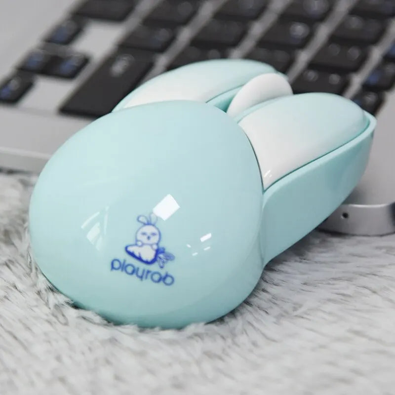Mouse Sem Fio Silencioso MOFII Design Coelho Fofo 1200 DPI