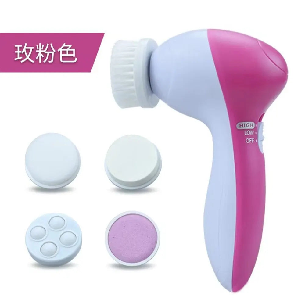 Kit Limpeza Facial 5 em 1 — Escova + Massageador + Remove Cravos