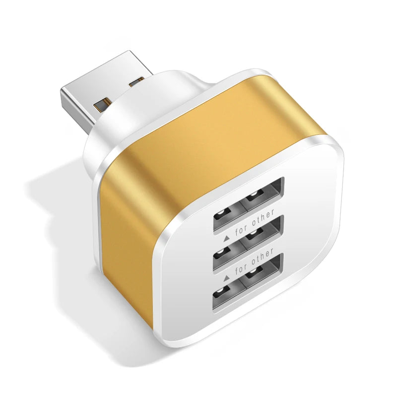 Adaptador USB 3 em 1 com 3 Portas USB 2.0