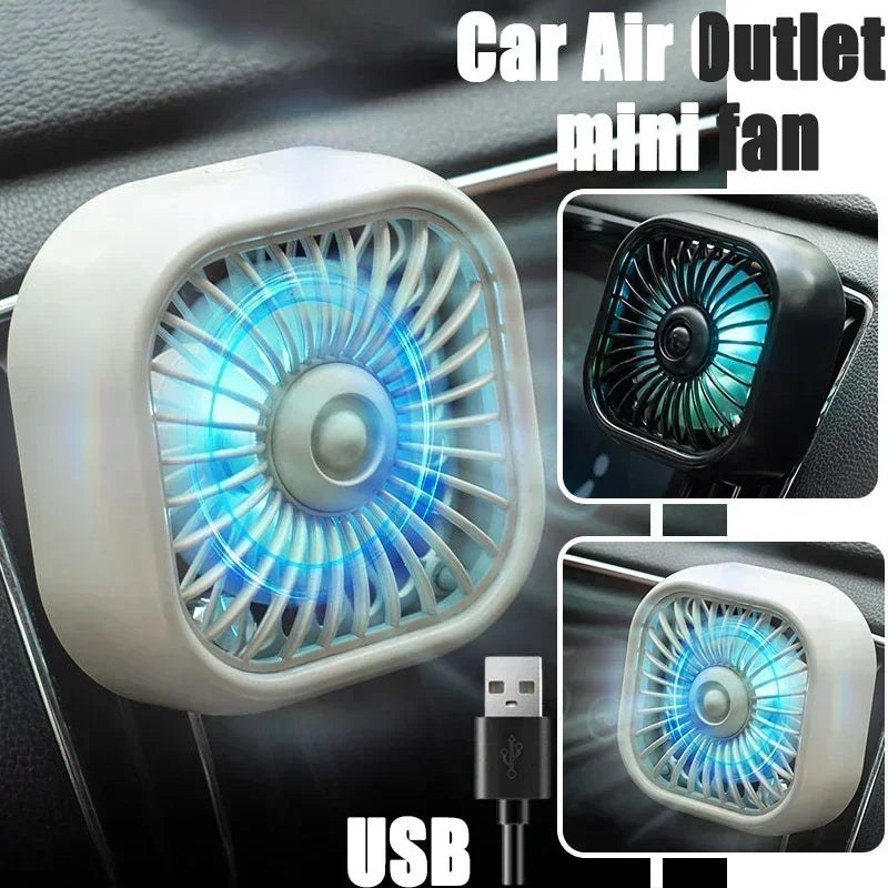 Mini Ventilador USB para Carro | Resfriamento Rápido e Silencioso