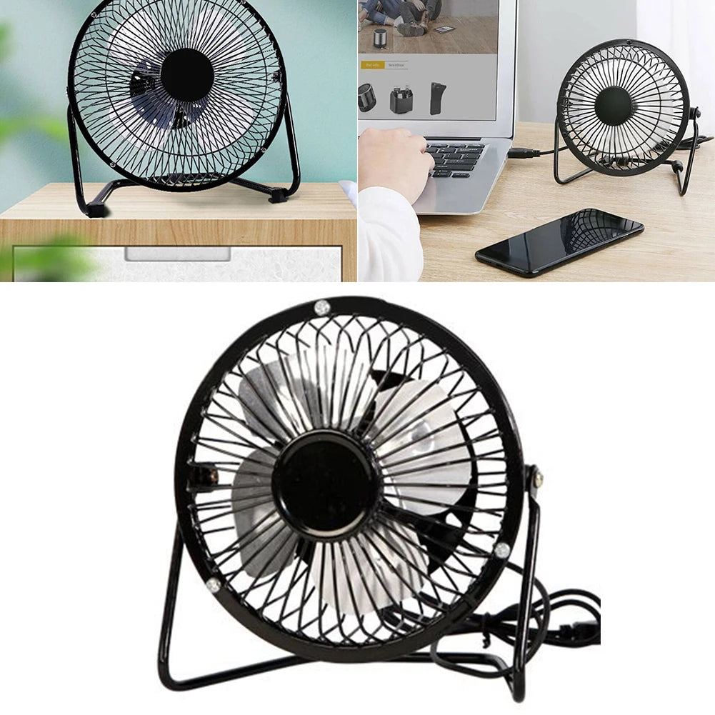 Mini Ventilador USB Girável para Mesa | Leve e Silencioso