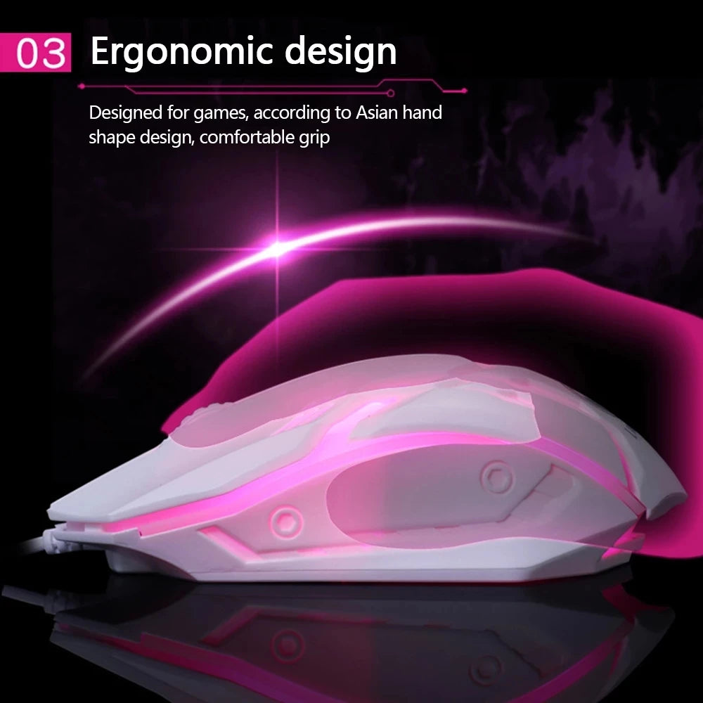 Mouse Gamer com Fio Limei S1 LED RGB USB 1200 DPI