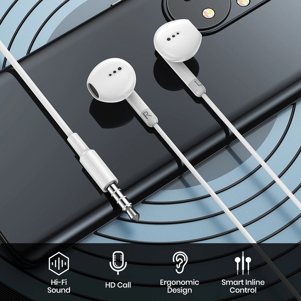 Fone de Ouvido com Fio 3,5mm Compatível com Xiaomi e Redmi