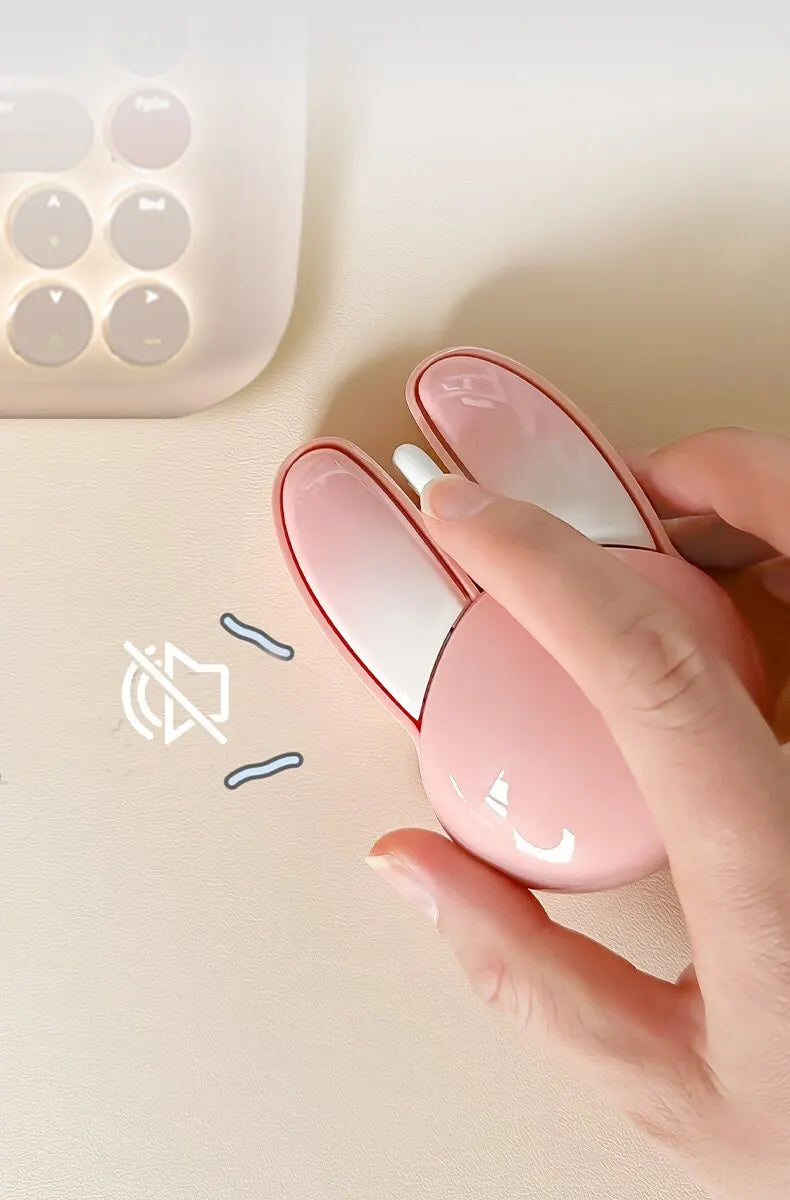 Mouse Sem Fio Silencioso MOFII Design Coelho Fofo 1200 DPI