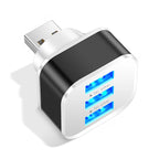 Adaptador USB 3 em 1 com 3 Portas USB 2.0