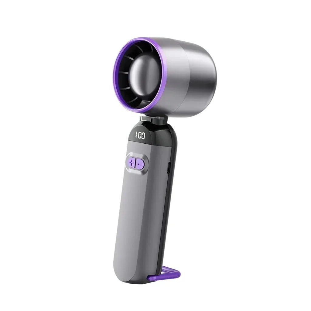 Mini Ventilador Portátil 6000mAh com 100 Velocidades e Display LED
