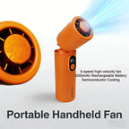 Ventilador de Mão Portátil Lenovo Recarregável